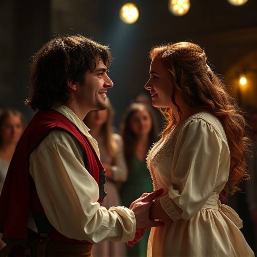 Szene aus Romeo und Julia, aufgeführt von Studenten der Schauspielakademie Zürich