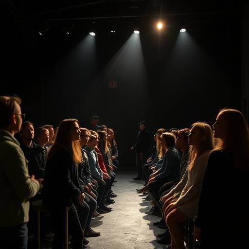 Szene aus Warten auf Godot, aufgeführt von Studenten der Schauspielakademie Zürich